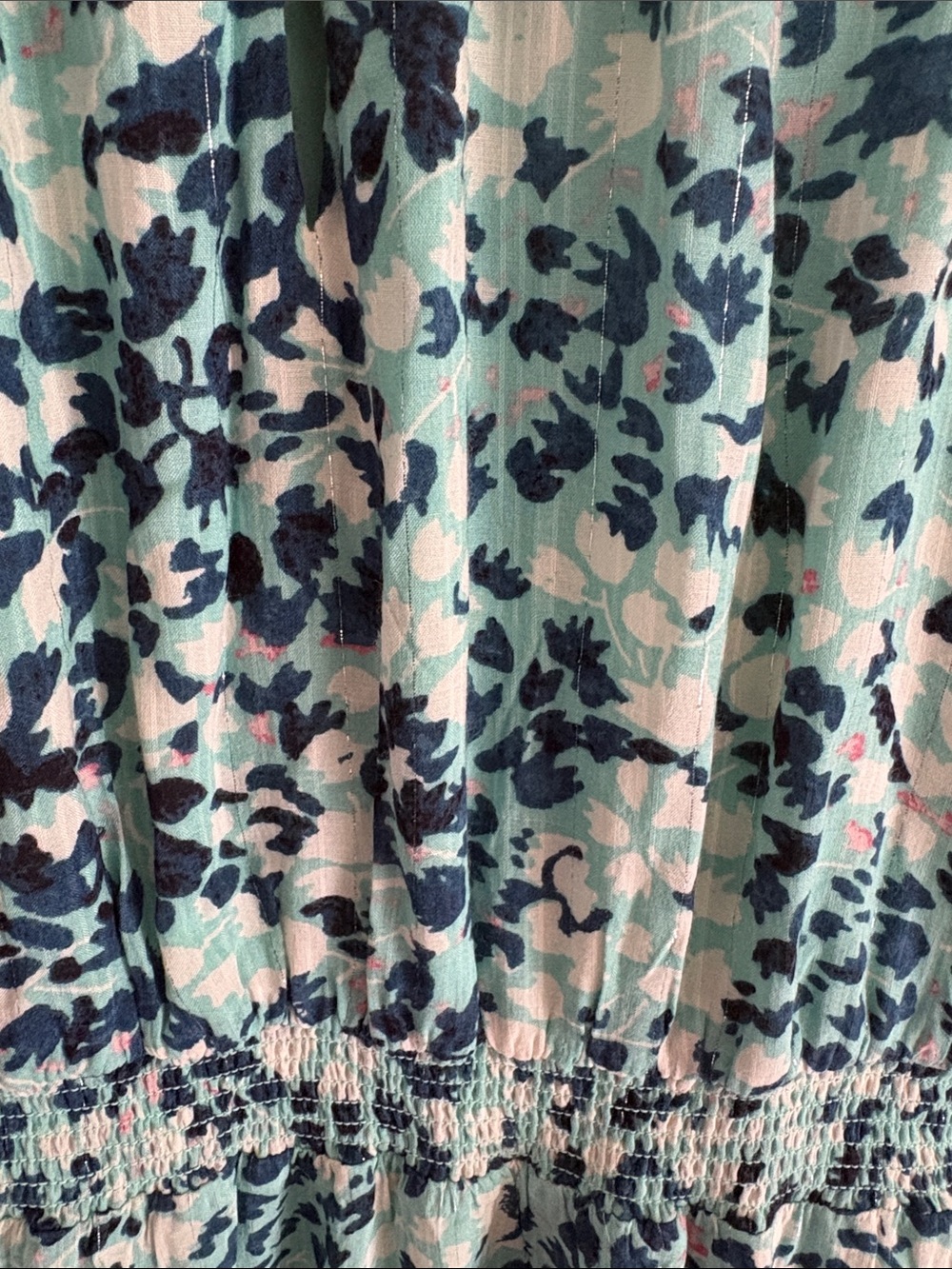 LOFT Womens Mint Green Floral Sleeveless Ruffle Dress - Picture 3 of 3